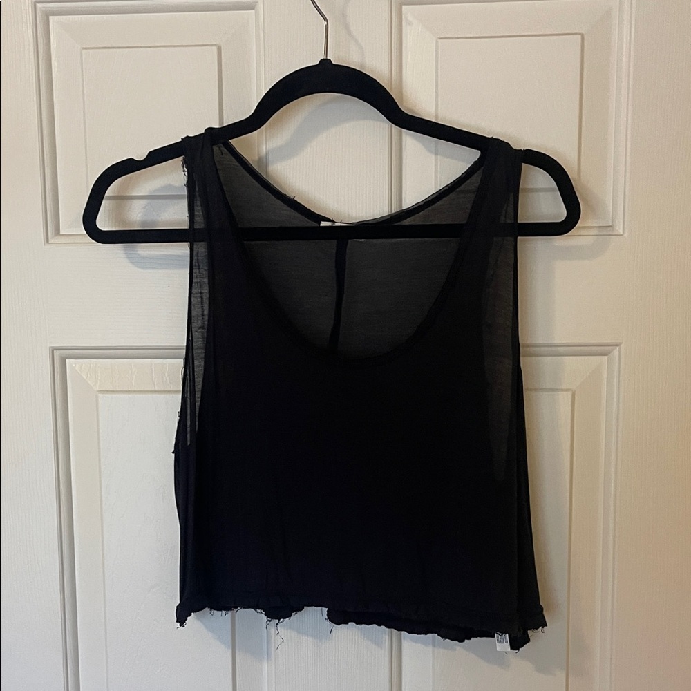 Free People Black Sheer Women's Top S:L